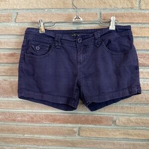 Indigo Cotton Shorts